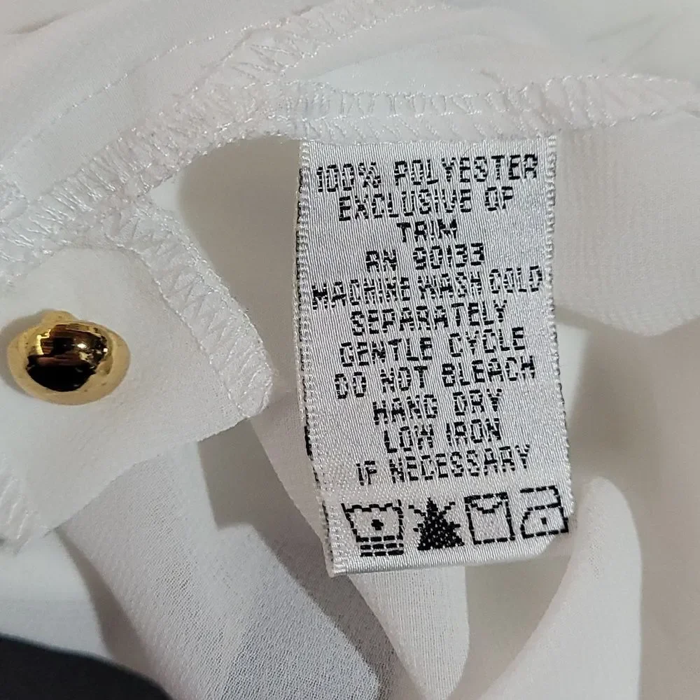 Linea White and Black Womans Dress Shirt‎